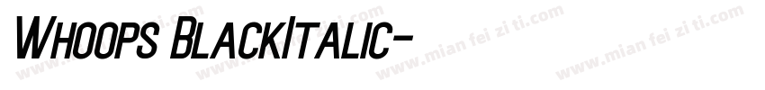 Whoops BlackItalic字体转换